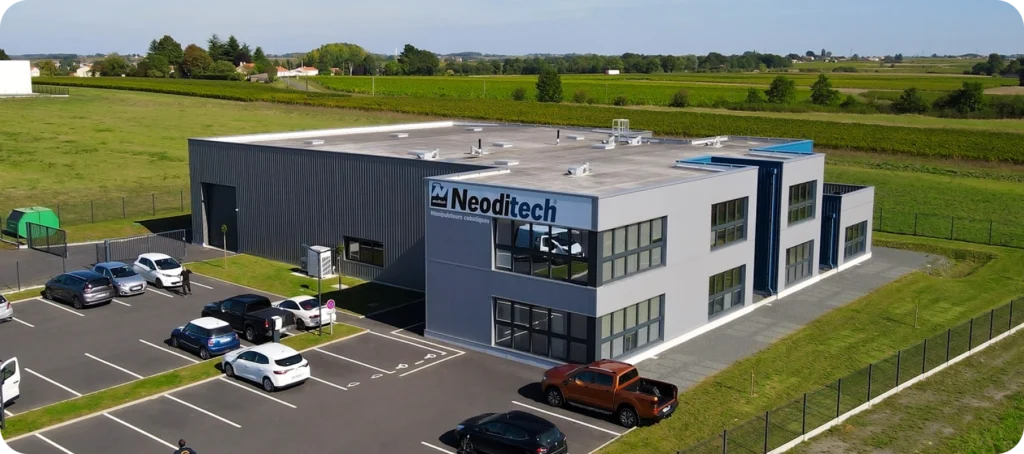 Aerial view of Neoditech - French manufacturer of industrial material handling solutions