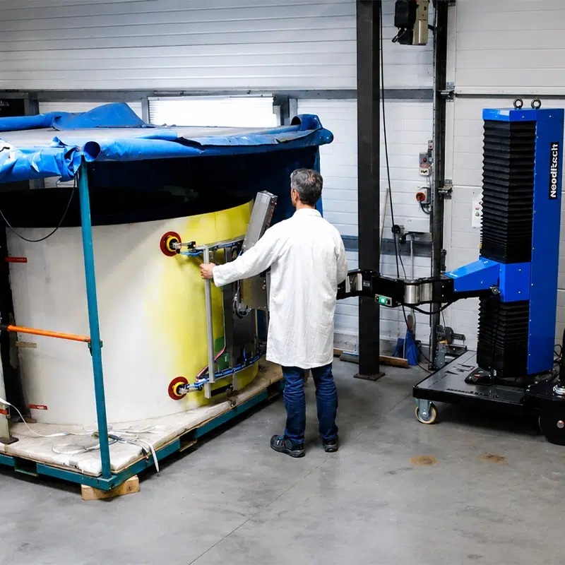 Aerospace material handling – Neoditech SCARA manipulator arm assembly