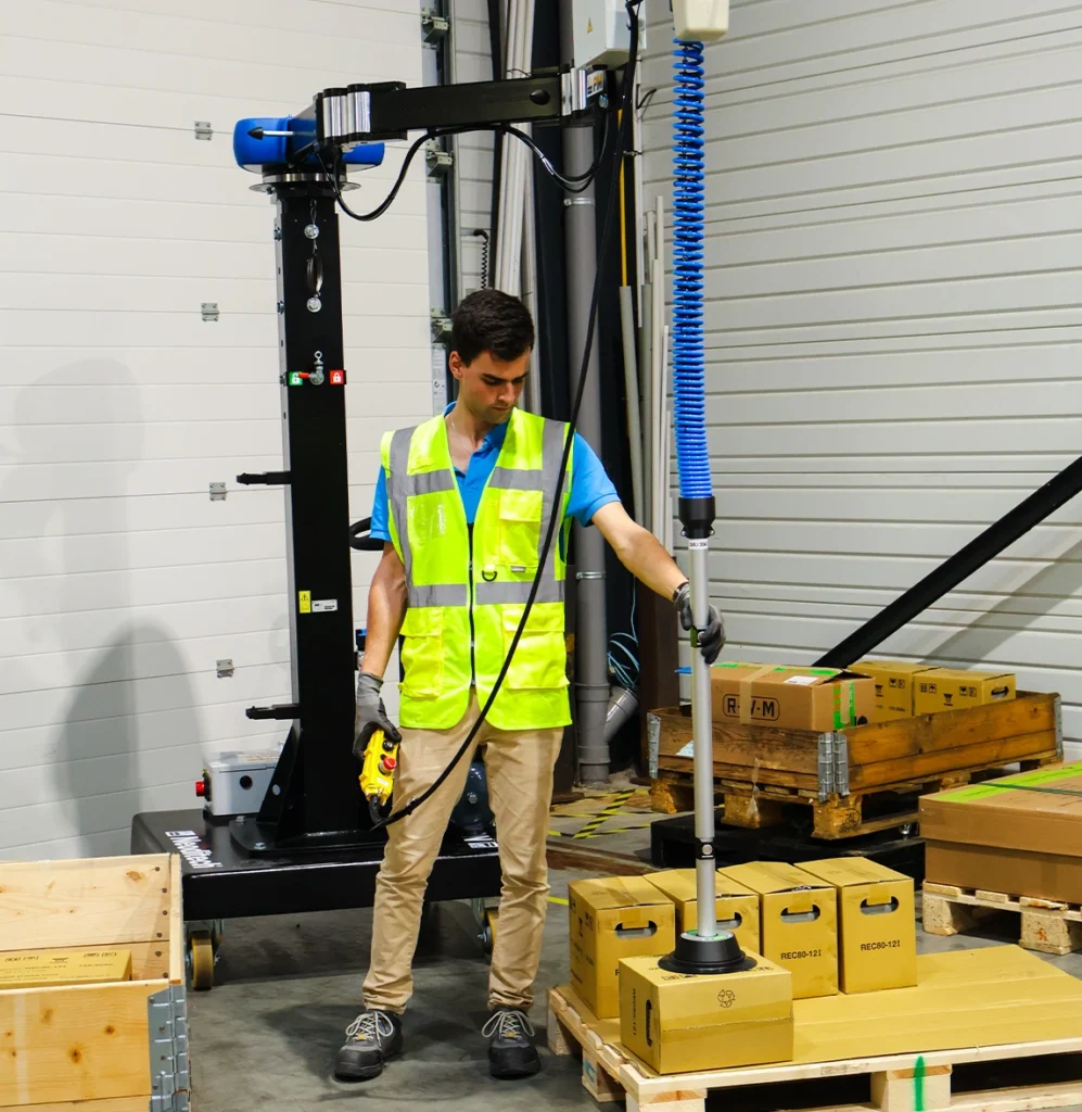 Cardboard box manipulator – Neoditech Mobile Jib Crane