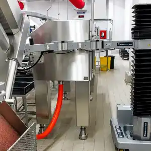 SCARA industrial manipulator arm in the food industry