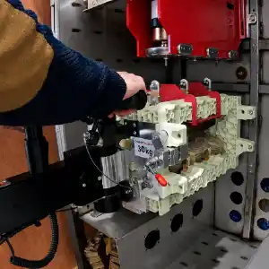 Neoditech SCARA industrial manipulator arm in the electrical industry