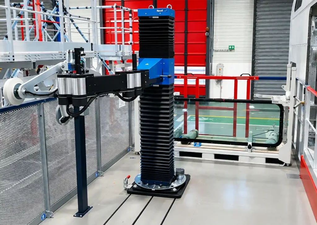 Railway industry material handling: handling train windows using the SCARA TITAN manipulator arm