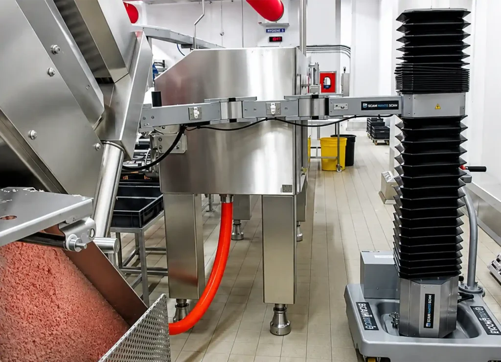 Food industry material handling - Handling ham slicing blades using the SCARA manipulator arm